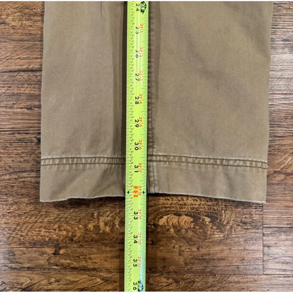 VTG Abercrombie & Fitch Beige Military Paratropper Baggy Cargo Pants Men's 36x32